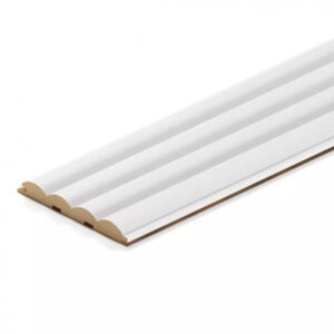 Doga 3D Legno Onda Color White in MDF 2750X119X16mm