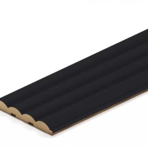 Doga 3D Legno Onda Color Black in MDF 2750X119X16mm