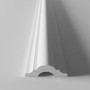 Cornice in PVC autoestinguente bianca mis.1,8X3,8X200CM