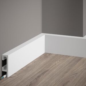 Battiscopa/Led QL019 Polyforce White 2,5x8x200CM